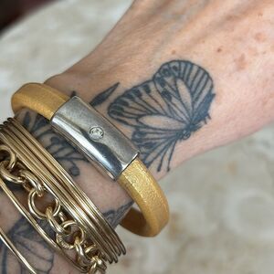 New! Handcrafted Leather Cuff Style Bracelet